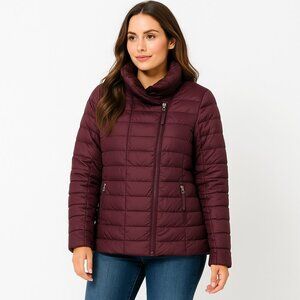 L.L.Bean DownTek Purple Puffer Jacket S Ultra-Insulated Winter Layer Adventure